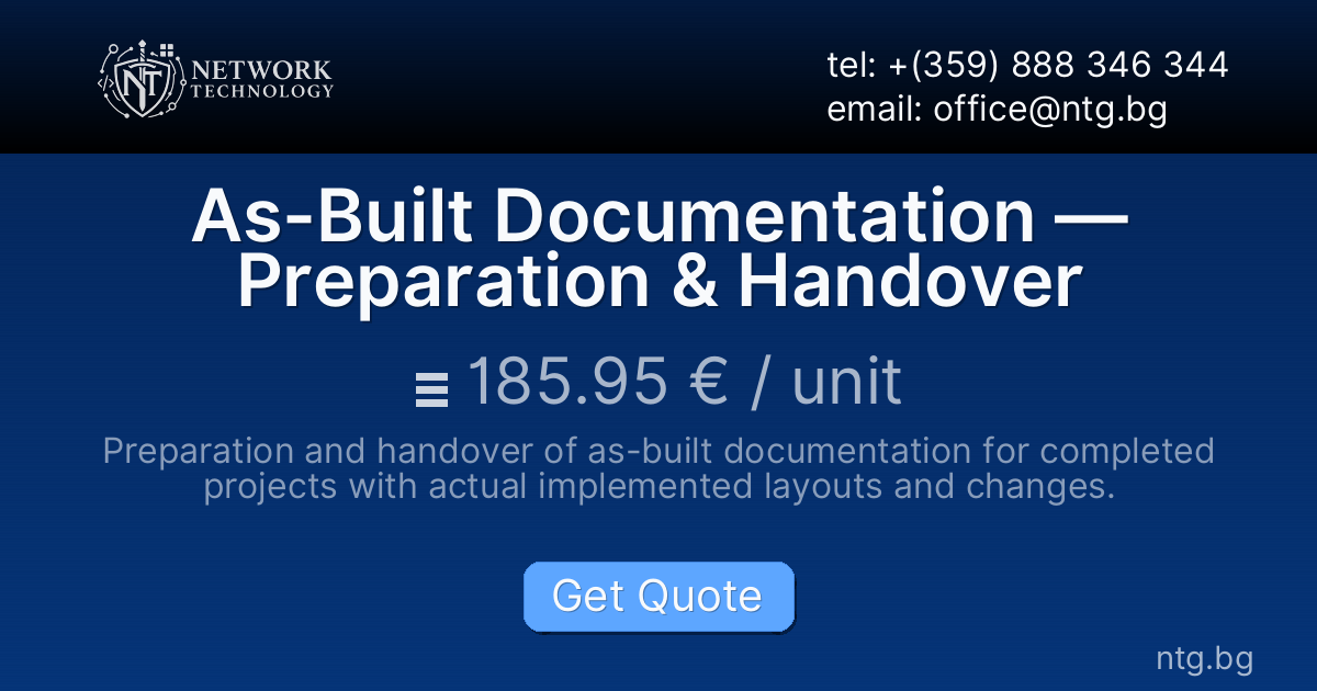 As-Built Documentation — Preparation & Handover