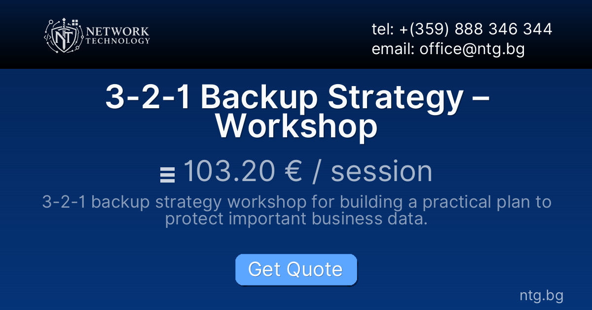 3-2-1 Backup Strategy – Workshop
