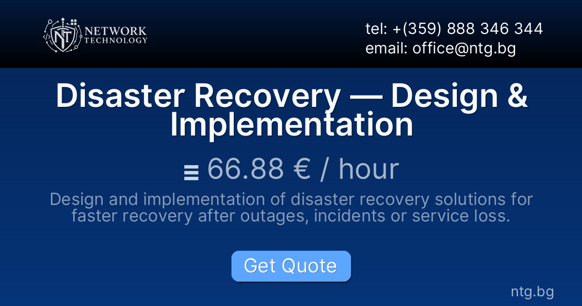 Disaster Recovery — Design & Implementation
