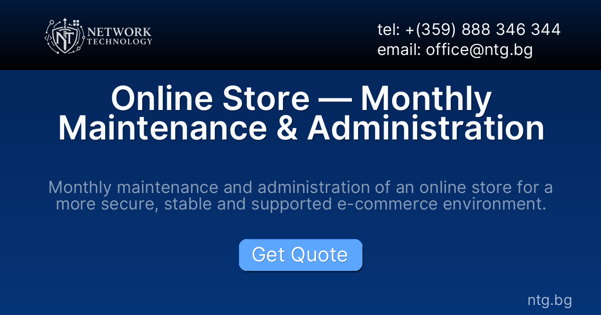 Online Store — Monthly Maintenance & Administration