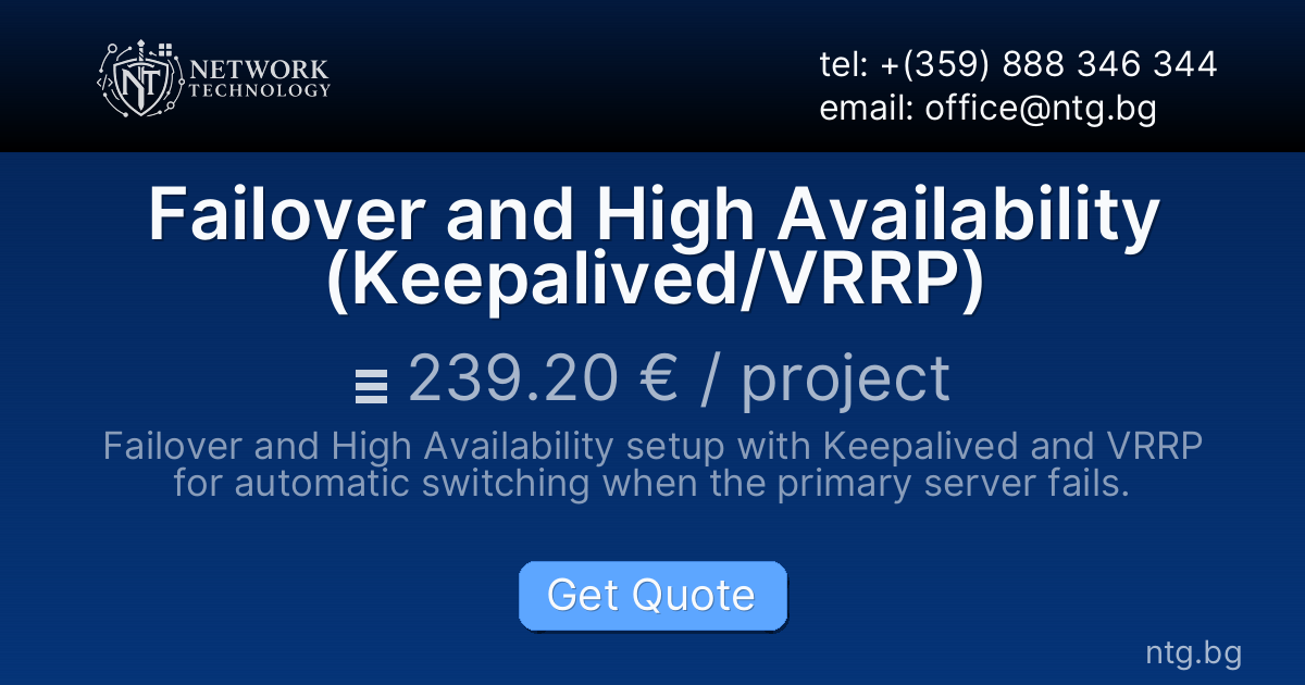 Failover and High Availability (Keepalived/VRRP)