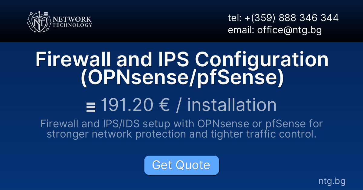 Firewall and IPS Configuration (OPNsense/pfSense)