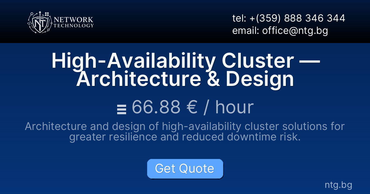 High-Availability Cluster — Architecture & Design