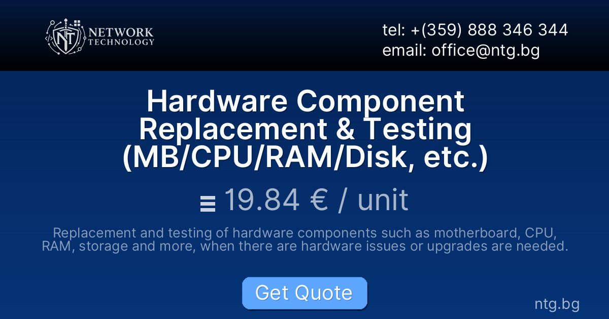 Hardware Component Replacement & Testing (MB/CPU/RAM/Disk, etc.)