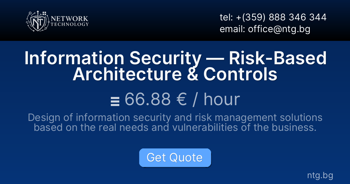 Information Security — Risk-Based Architecture & Controls