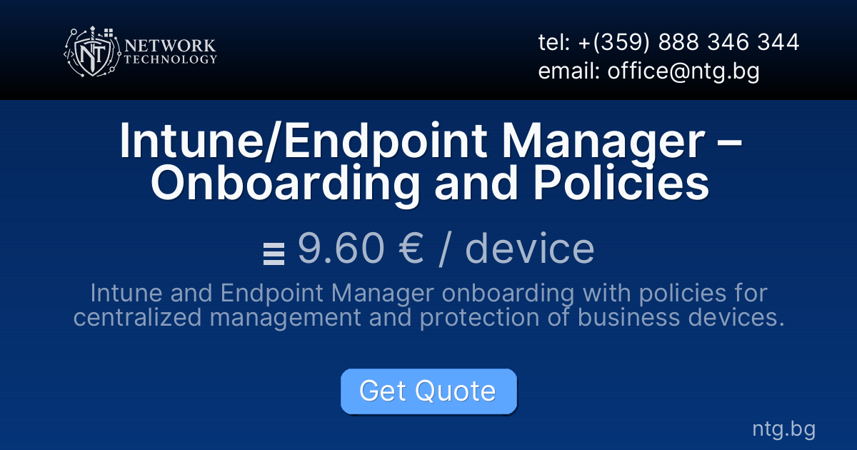 Intune/Endpoint Manager – Onboarding and Policies