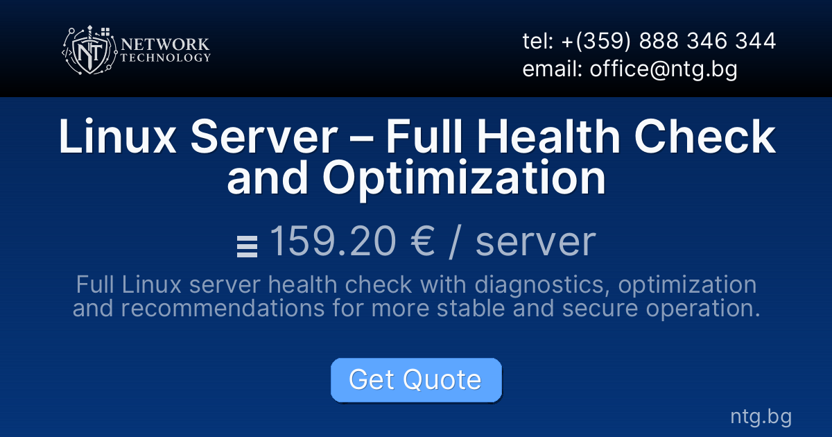 Linux Server – Full Health Check and Optimization