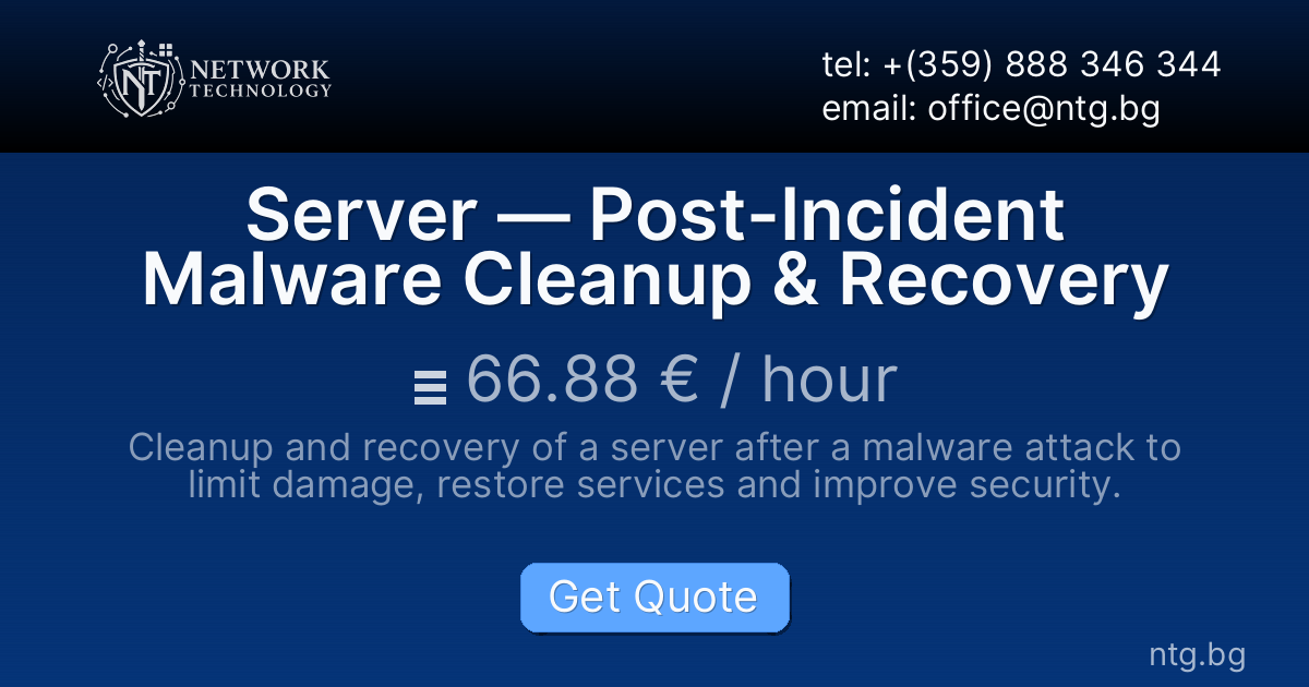 Server — Post-Incident Malware Cleanup & Recovery