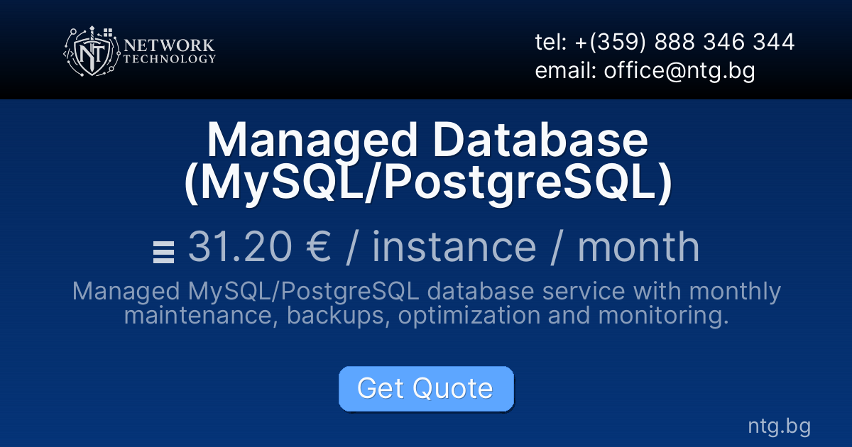 Managed Database (MySQL/PostgreSQL)