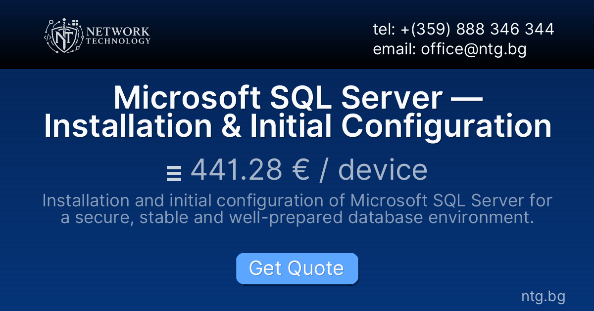 Microsoft SQL Server — Installation & Initial Configuration
