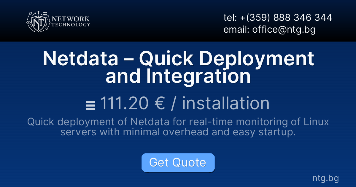 Netdata – Quick Deployment and Integration