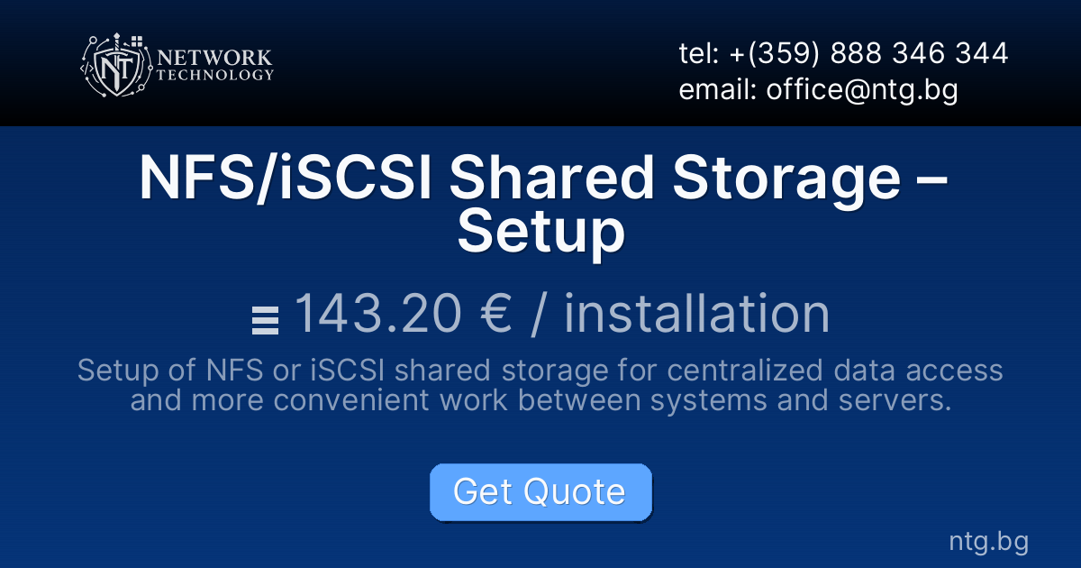 NFS/iSCSI Shared Storage – Setup