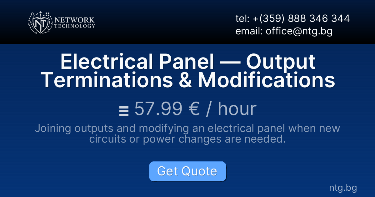 Electrical Panel — Output Terminations & Modifications