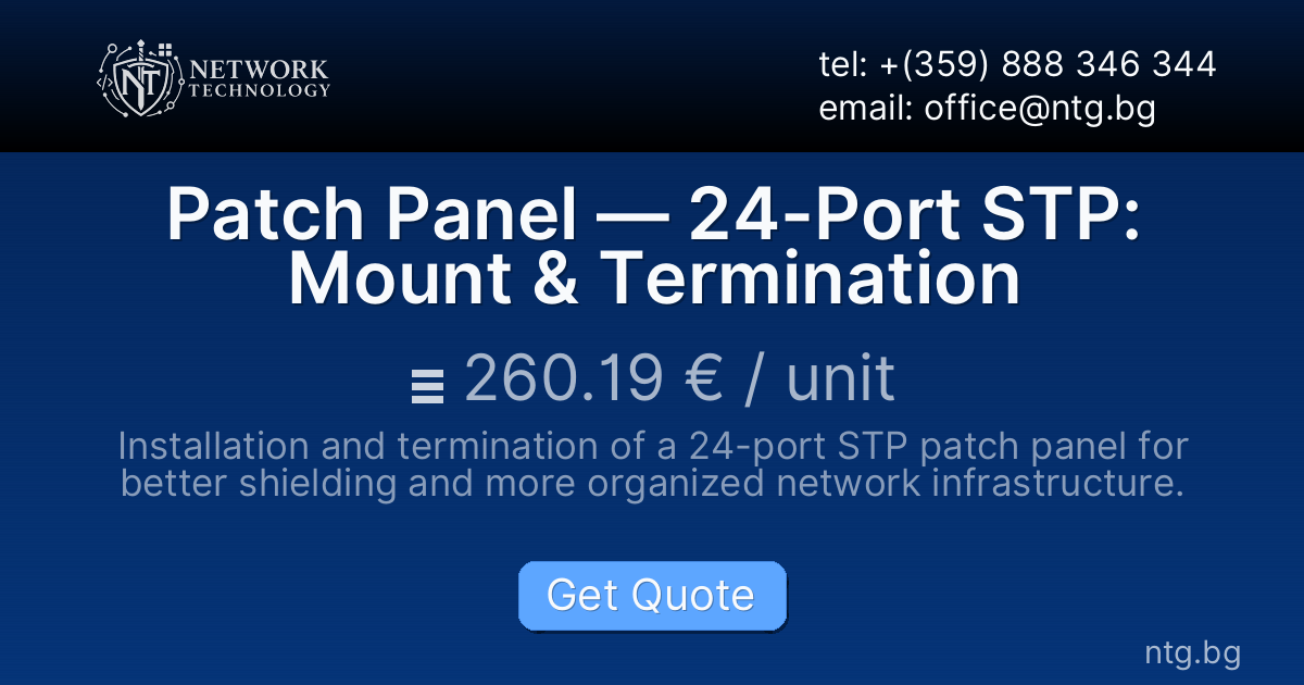 Patch Panel — 24-Port STP: Mount & Termination