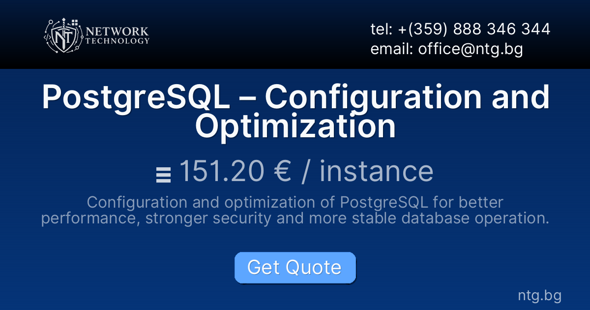 PostgreSQL – Configuration and Optimization