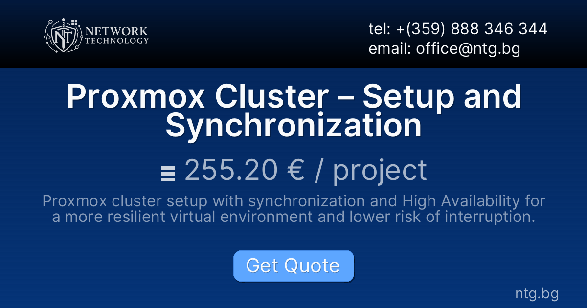 Proxmox Cluster – Setup and Synchronization