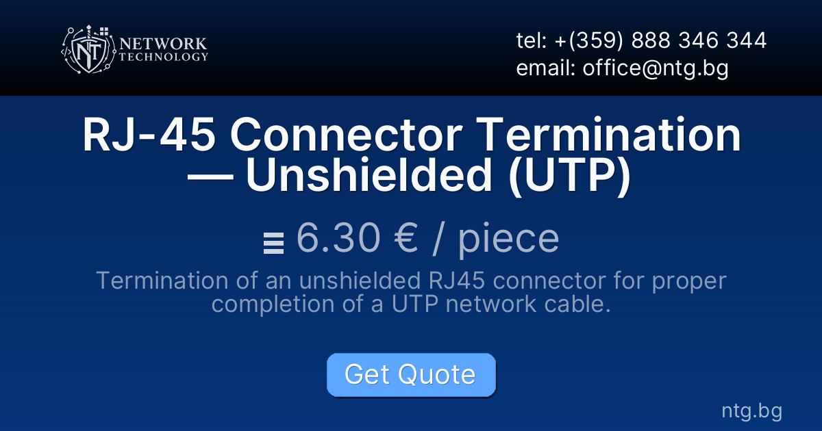 RJ-45 Connector Termination — Unshielded (UTP)