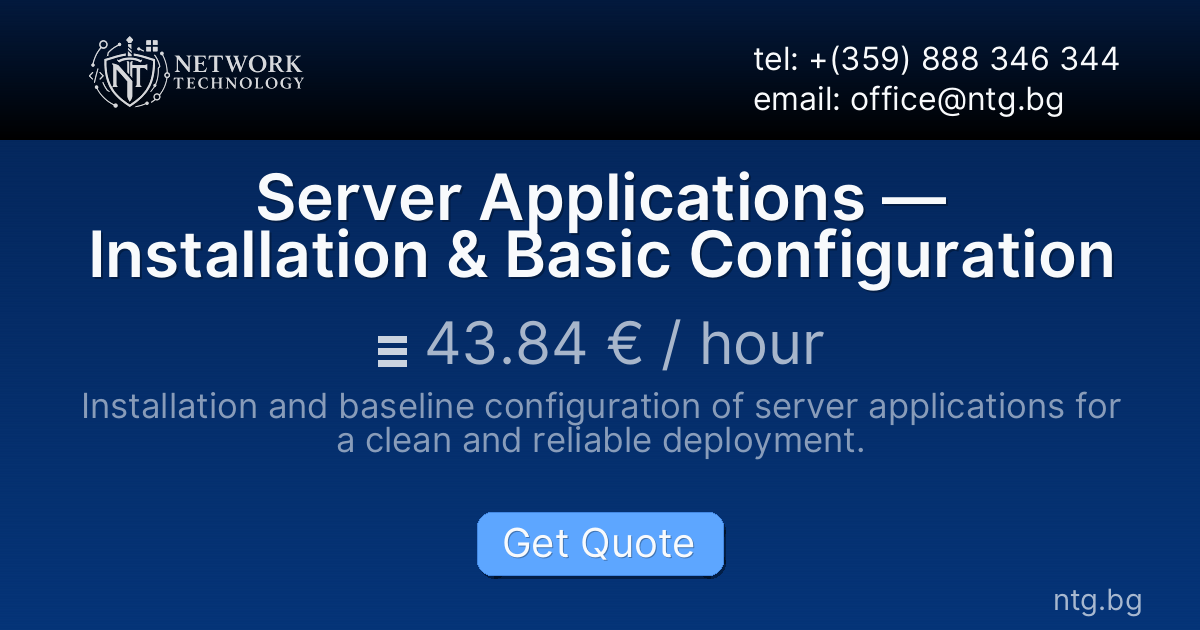 Server Applications — Installation & Basic Configuration