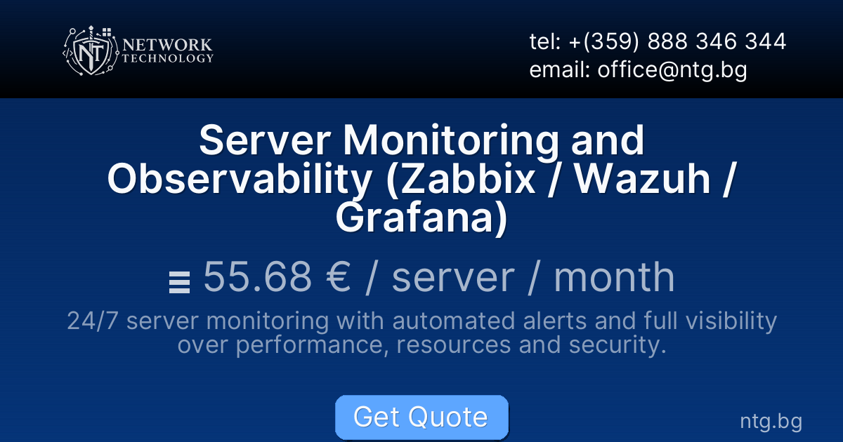 Server Monitoring and Observability (Zabbix / Wazuh / Grafana)