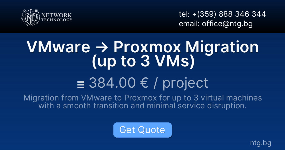VMware → Proxmox Migration (up to 3 VMs)