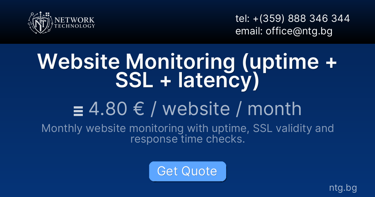 Website Monitoring (uptime + SSL + latency)