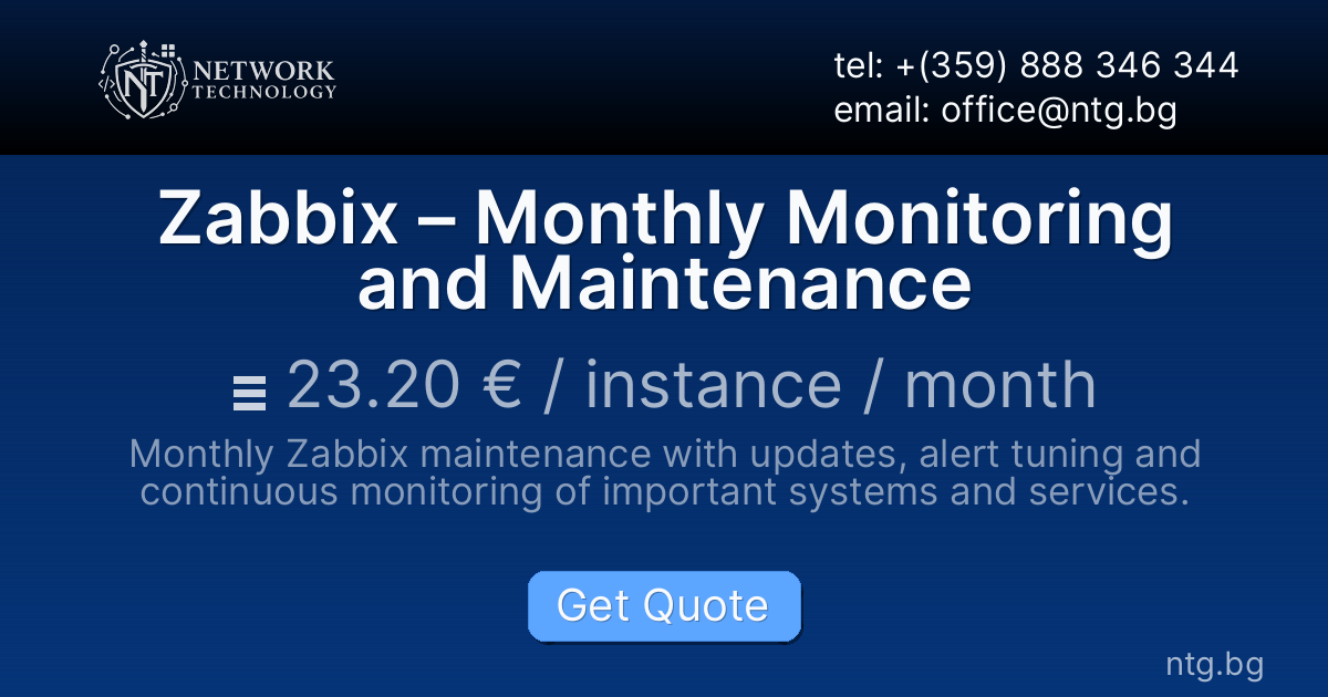 Zabbix – Monthly Monitoring and Maintenance
