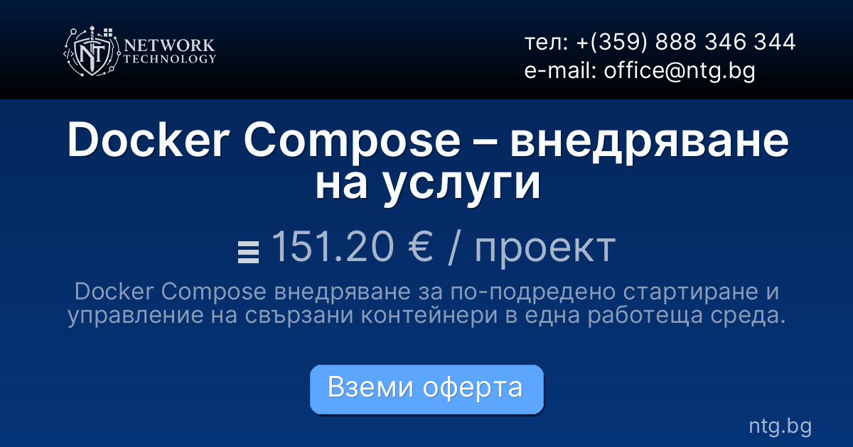 Docker Compose – внедряване на услуги