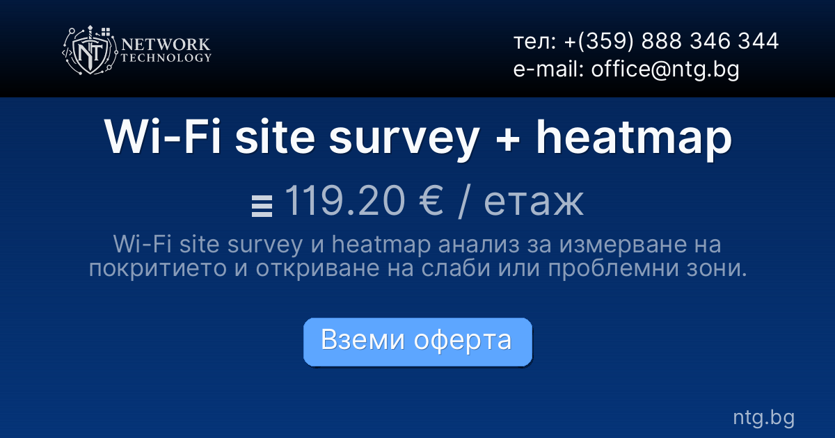 Wi-Fi site survey + heatmap