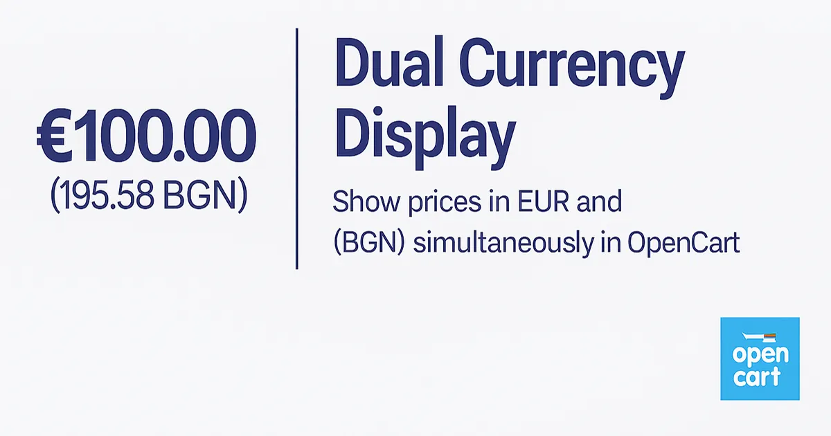 OpenCart store with live dual-currency price display in EUR and BGN from a partner project