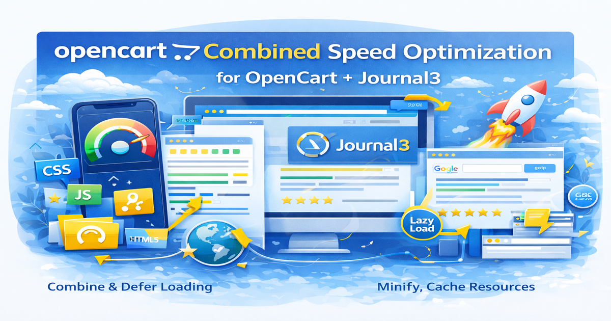 Combined Speed Optimization for OpenCart and Journal3