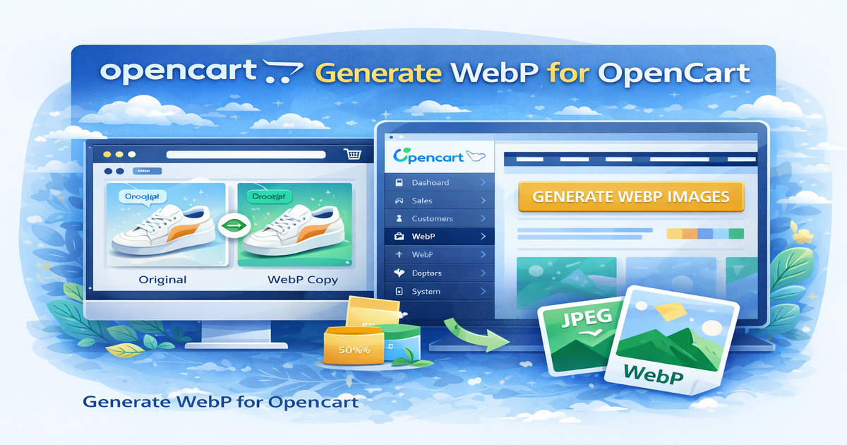 Generate WebP for OpenCart module